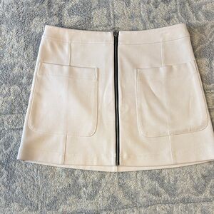 RACHEL Rachel Roy Beige Mini Skirt with Zipper